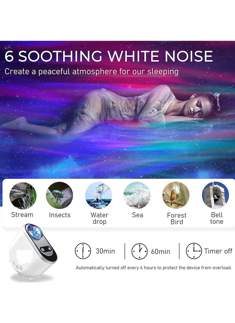 Generic - LED Northern Lights Aurora Projector, Noise Starry Moon Light with Bluetooth Speaker for Adult Kids Gift, Bedroom, Room - Image 1