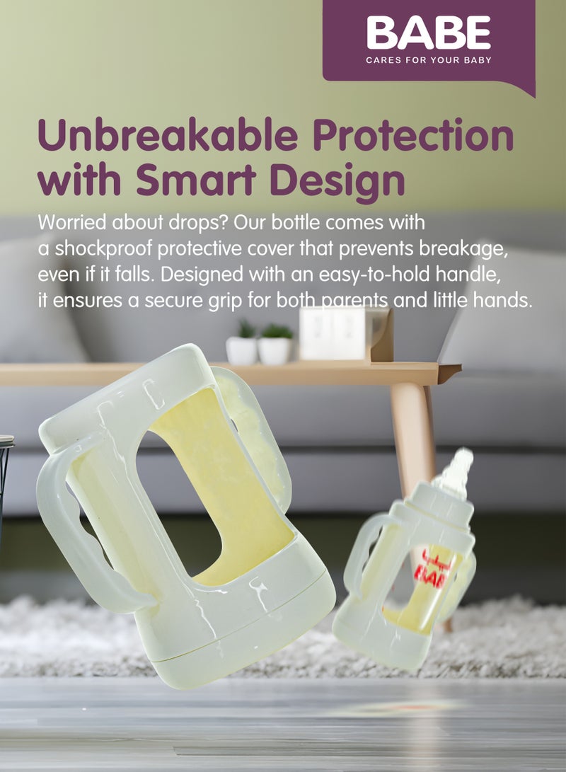 Babe Glass baby feeding bottle Heat - resisting (M) - 120 ml (4 oz) - Image 5