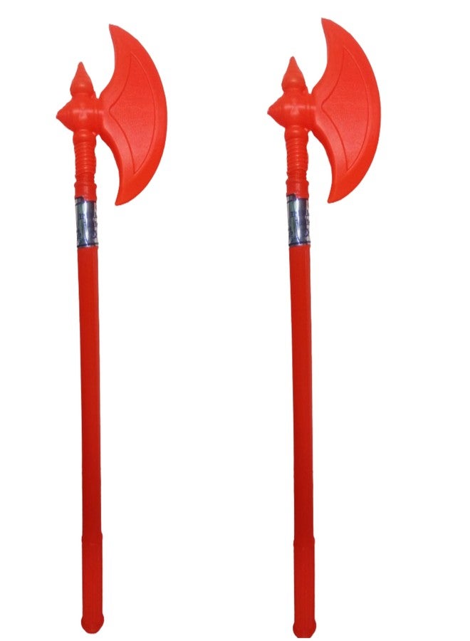 ZOKCY Khulhadi Axe Toy for Kids (Pack of 2 Pcs) - Plastic Axe Toy for Dussehra & Diwali Celebration - Role Play Toy for Boys & Girls - Age 3+ - Image 1