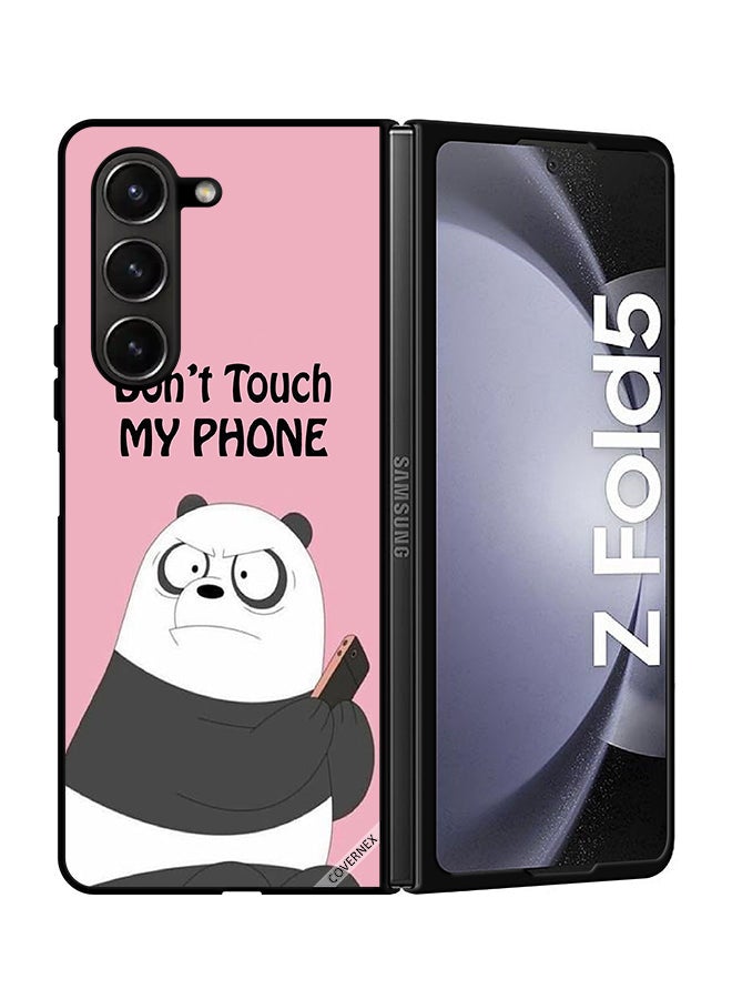 Covernex Protective Case Cover For Samsung Galaxy Z Fold 5 Don't Touch My Phone Panda - Image 1