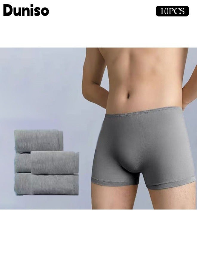 DUNISO 10Pcs Men's Disposable Briefs Cotton Breathable Sterile Panties High Stretch Panties Mid-waist Hygiene Soft Underpants Emergencies Kecks for Business Trip Travel Hotel Spa Hospital - Image 1