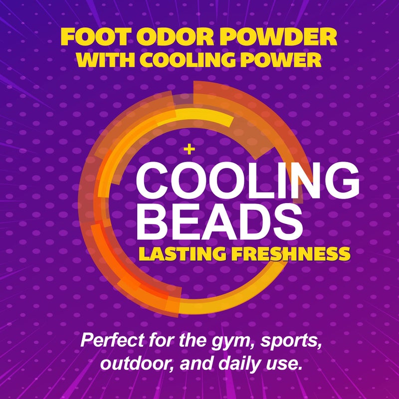 SILKA Odor Fighting Foot Powder & Shoe Deodorizer with Corn Starch Powder, Talc & Cooling Beads for Lasting Freshness, Absorbs Sweat & Excess Moisture, 6 Oz - Image 5