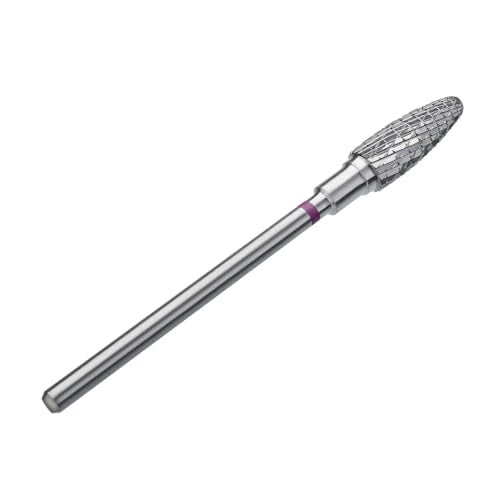 STALEKS PRO Expert Carbide Nail Drill Bit Corn Purple 5mm Head 13mm WP Coarse Hardness for Artificial Nail Correction Gel Polish Removal in Hardware ManicurePedicure - Image 1