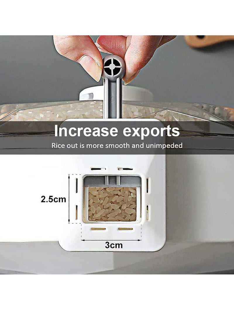 360 Degree Rotatable Wall Mounted Dry Food Dispenser Waterproof and Moisture-Proof 6 Grid Cereal Dispensers Food Storage Container Kitchen Storage Tank for Cereal, and Coffee Bean