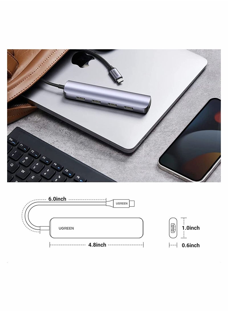 Y&D 5 in 1 USB C Hub Multiports Type Dock to HDMI Adapter USB-C Docking Station with 4K HDMI, 4 3.0 Ports Compatible for MacBook Pro, Air 2019/2018/2017, 12'' MacBook, iPad XPS 13  - Image 5