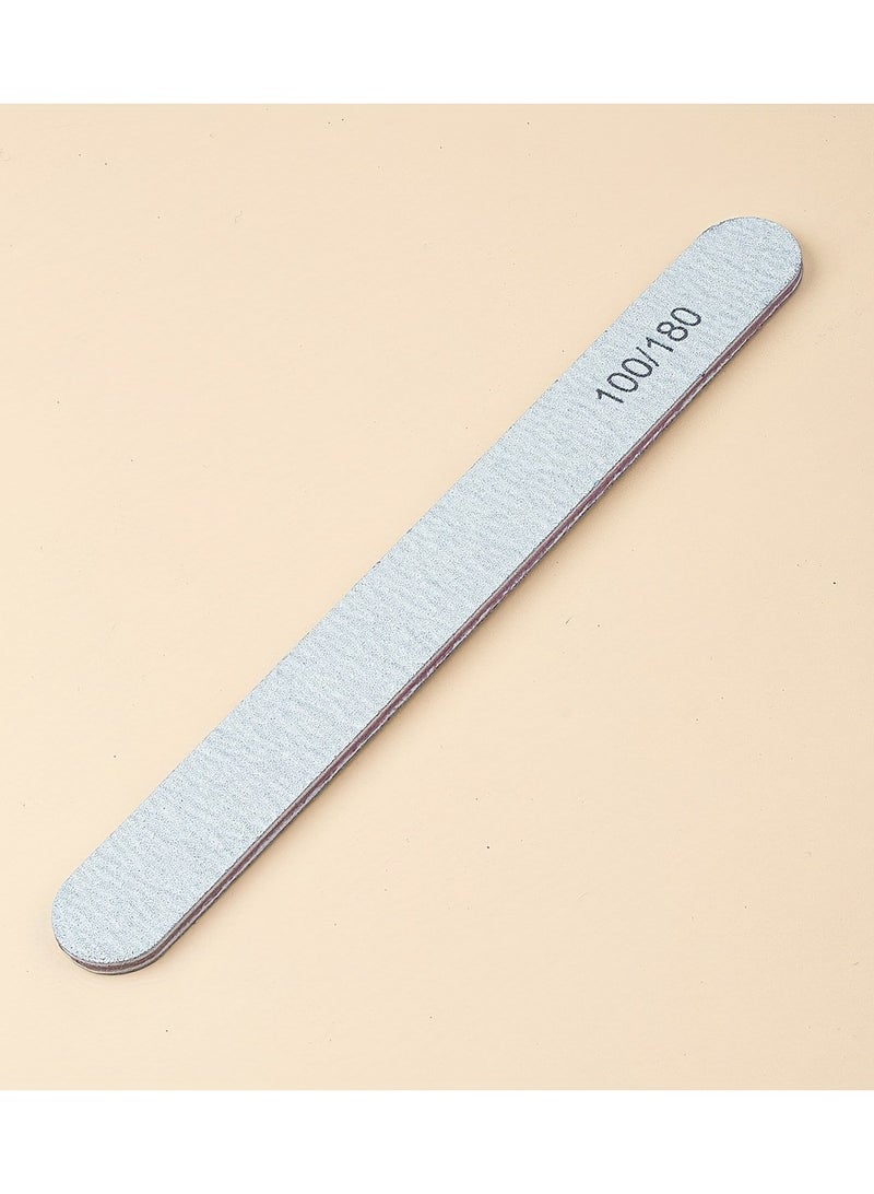 طقم مانيكير للأظافر، مع شريط تلميع ثلاثي الجوانب + مبرد رمادي أبيض + مبرد رقائق خشب + كتلة تلميع رباعية الجوانب + مبرد إسفنجي صغير + فرشاة مانيكير، لتلميع الأظافر وتشكيلها - Image 5