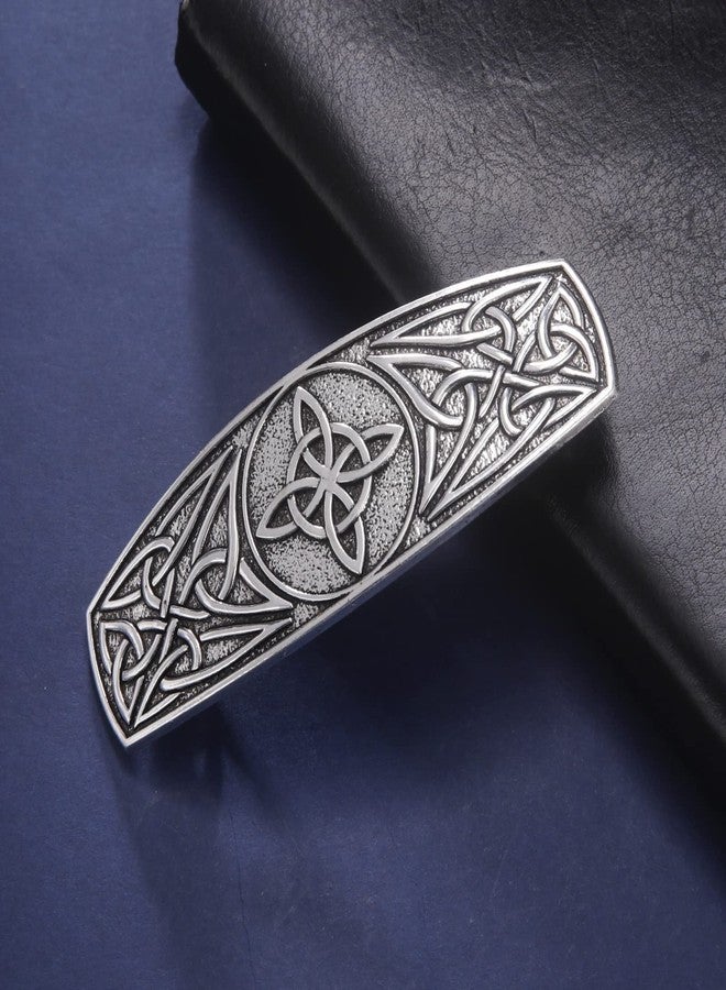 TEAMER Fashion Vintage Celtic Knot Hair Clip Metal Barrettes Pattern Engraved Headwear Witches Knot Hair Accessories for Women - Image 3