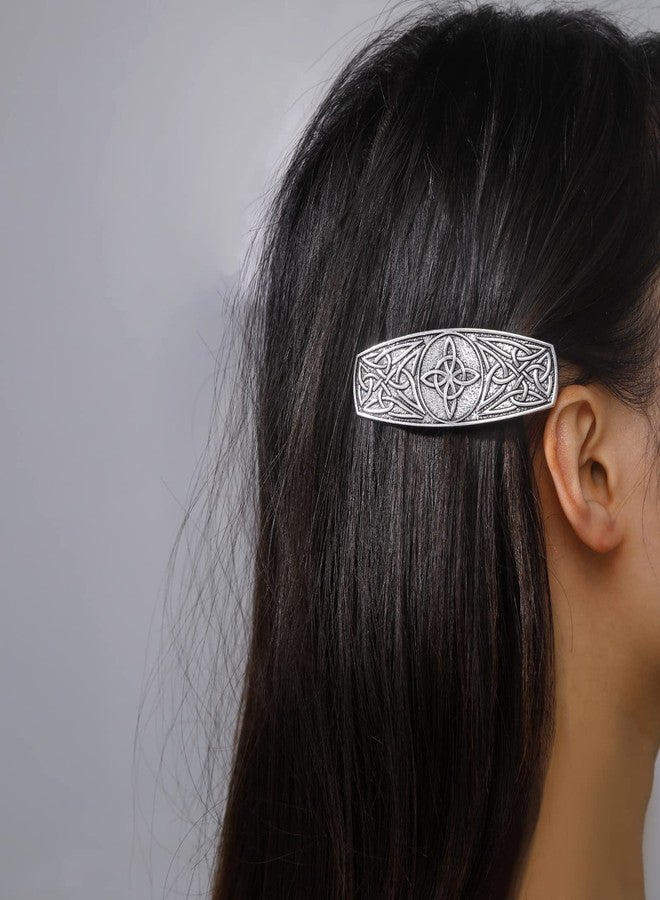 TEAMER Fashion Vintage Celtic Knot Hair Clip Metal Barrettes Pattern Engraved Headwear Witches Knot Hair Accessories for Women - Image 2