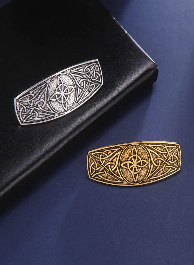 TEAMER Fashion Vintage Celtic Knot Hair Clip Metal Barrettes Pattern Engraved Headwear Witches Knot Hair Accessories for Women - Image 4