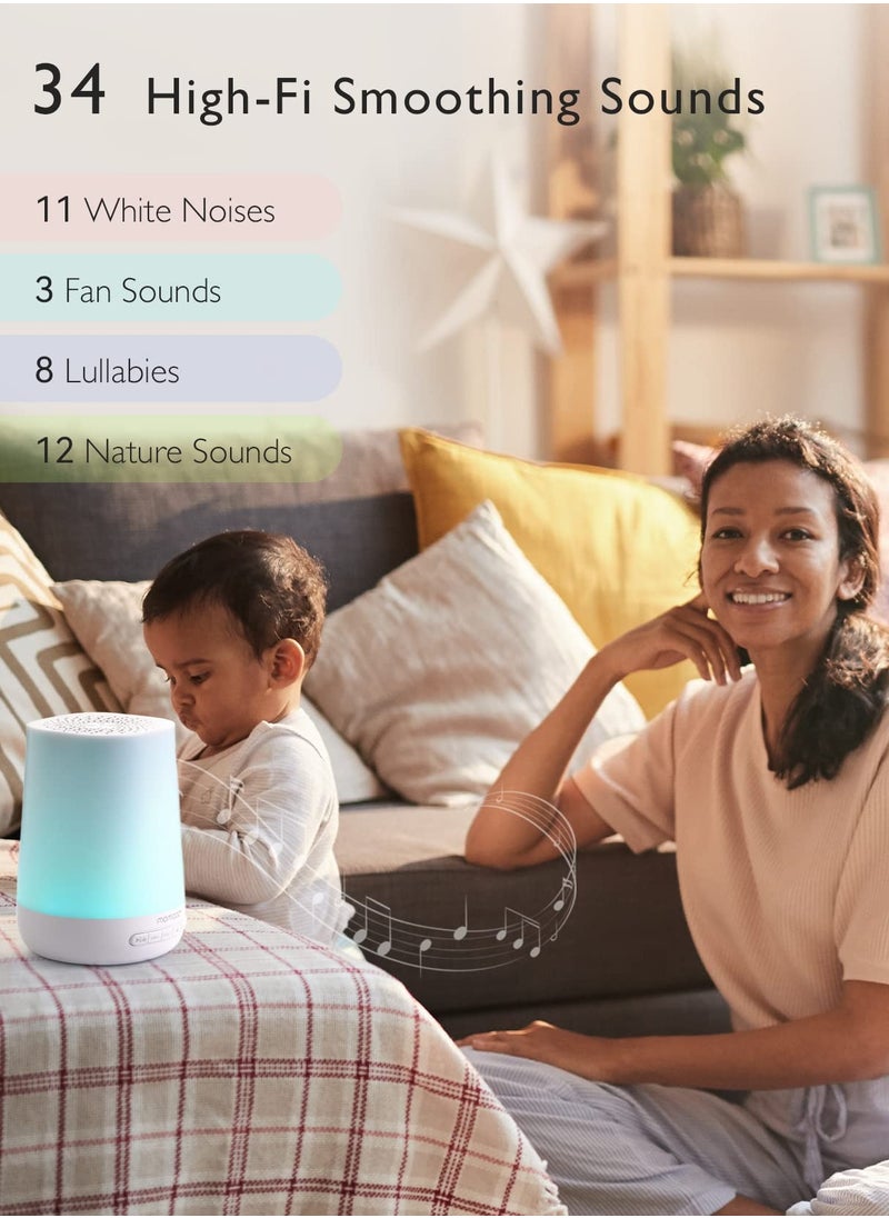Momcozy - Baby Sleep Soother, Baby Sound Machine, White Noise Machine for Baby Sleeping with Night Light, Toddler Sleep Trainer with 34 Soothing Sounds, Timer, App Remote Control - Image 1