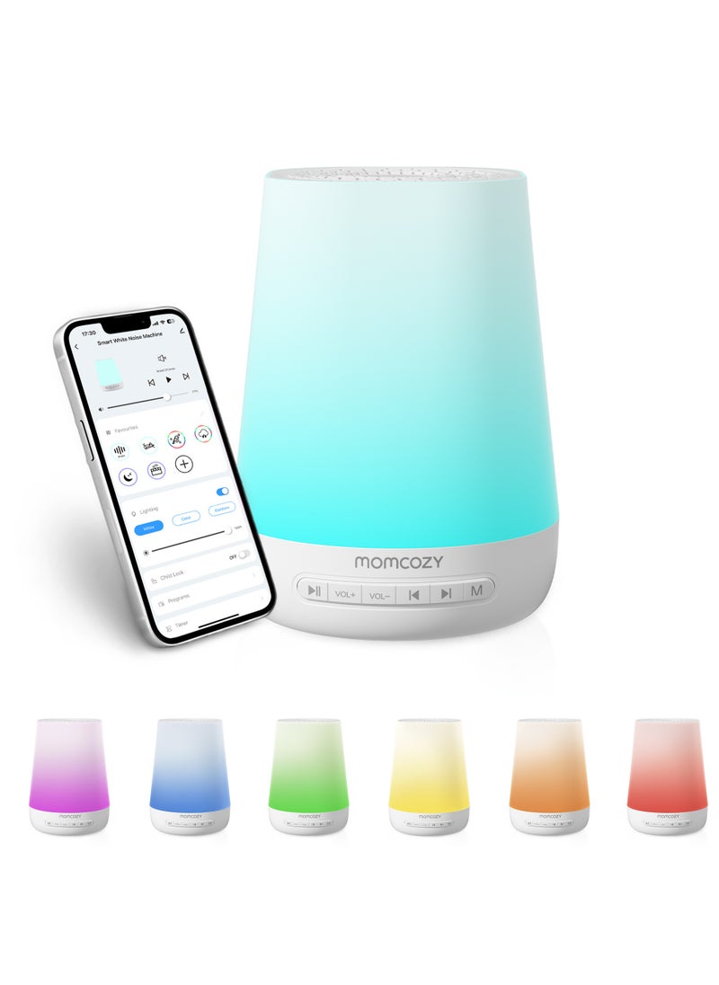Momcozy - Baby Sleep Soother, Baby Sound Machine, White Noise Machine for Baby Sleeping with Night Light, Toddler Sleep Trainer with 34 Soothing Sounds, Timer, App Remote Control - Image 1