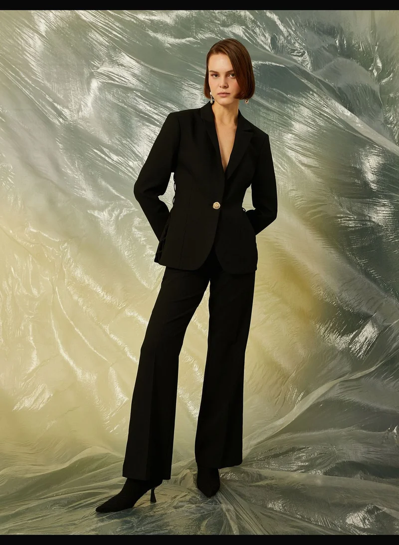 كوتون Pocket Wide Leg Classic Trousers