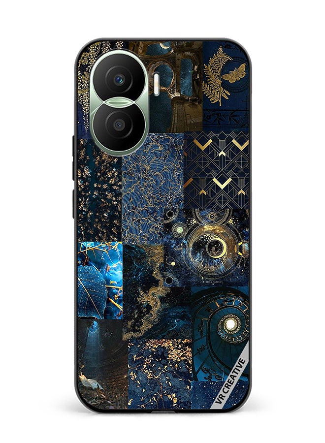 VR CREATIVE Protective Case Cover For Honor Play7T Pro Blue Neon College Design Multicolour - Image 1