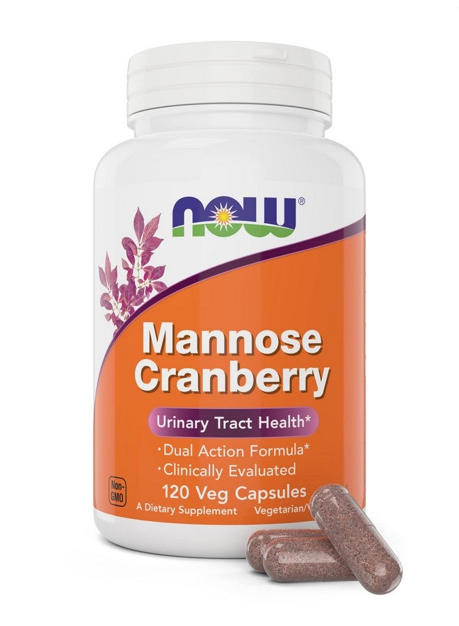 now Foods Mannose Cranberry 120 Veg Capsules With Pac 450Mg Dmannose 250Mg Whole Cranberry Bladder Cleanse And Urinary Tract Health* Vegan Friendly Supplement Nongmo - Image 2