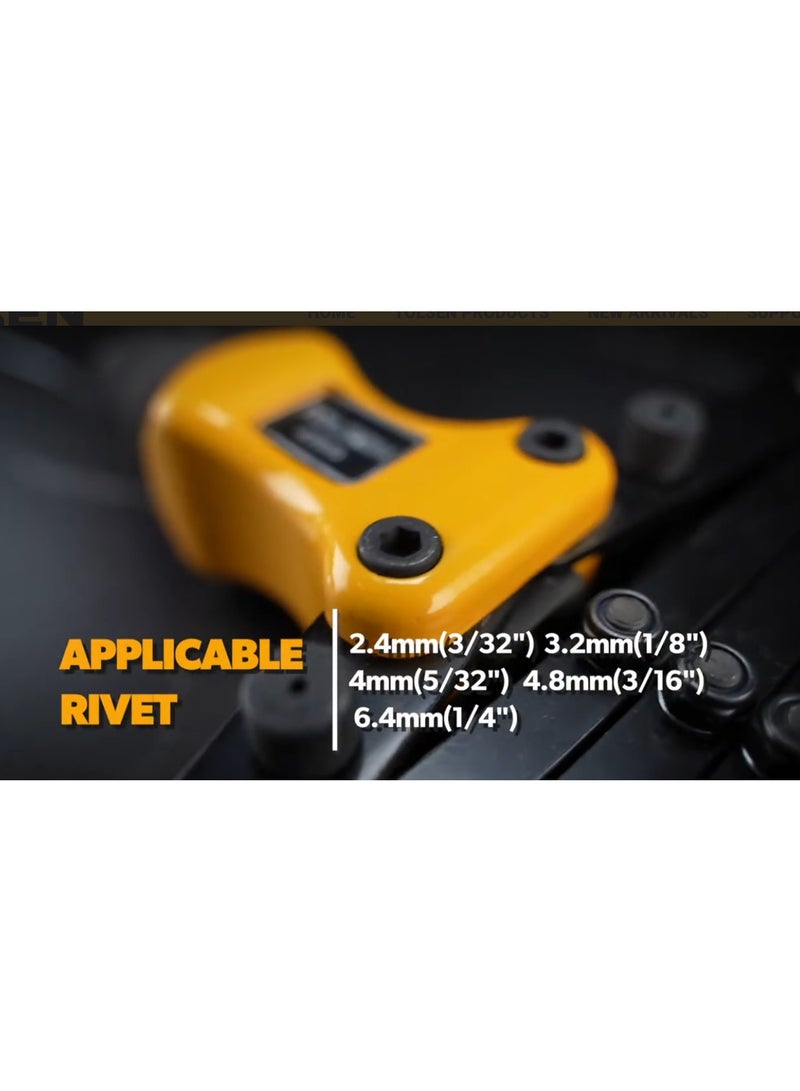 TOLSEN Hand Rivet Gun Heavy Duty Accordion Riveter Tool with Long Handle Steel Construction for Aluminum Stainless Steel Rivets DIY Metal Sheet Repair Automotive Workshop Fastening Tool - Image 2