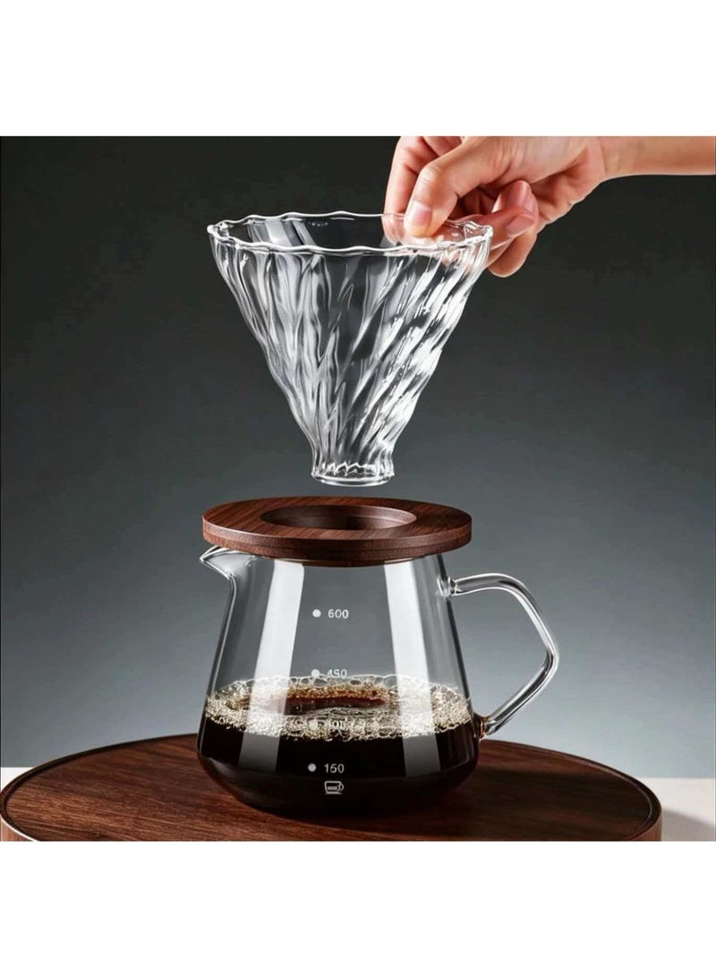 طقم ماكينة قهوة V60 للتنقيط مكون من 3 قطع - Image 4