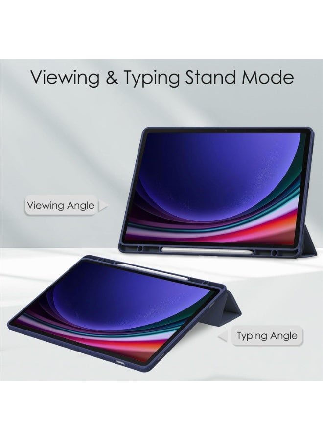 إيفو جراب هجين رفيع لجهاز سامسونج تاب اس 8 بلص 2022/اس7 اف اى 2021/اس7 بلص2020 مقاس 12.4 بوصة مع حامل قلم ، غطاء مقاوم للصدمات مع غطاء خلفي شفاف وواقي شاشة وخاصية الإيقاظ/السكون التلقائي ( اسود ) - Image 3