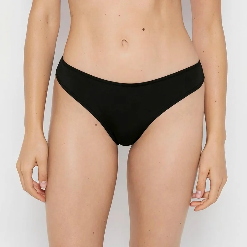 لا سينزا La Senza Ultrasoft Modal Thong Panty In Tuxedo Black