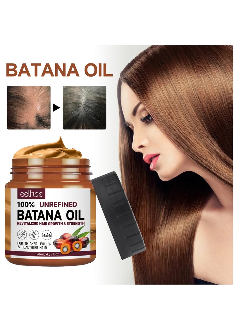 EELHOE 100% Unrefined Batana Oil Hair Growth Products for Men and Women Rapid Growth Anti-Hair Loss - Image 1