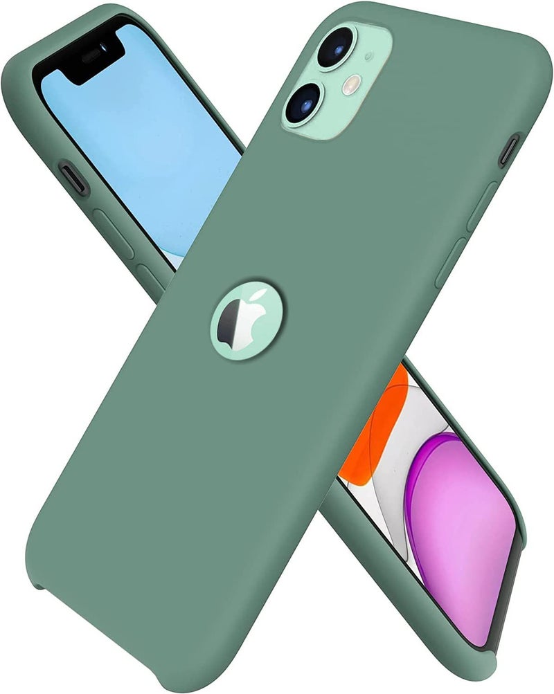 VONZEE Liquid Silicone Soft Back Cover for iPhone 11 Case, Shockproof Slim Camera & Full Body Protection Non Yellowing Cover with Microfiber Lining & Logo Cut (6.1 Inch) -Midnight Green - Image 1