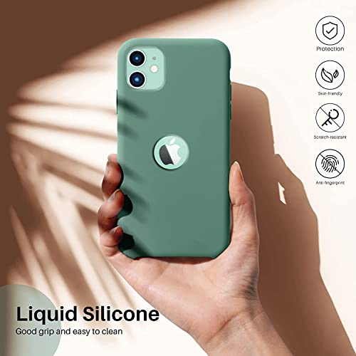 VONZEE Liquid Silicone Soft Back Cover for iPhone 11 Case, Shockproof Slim Camera & Full Body Protection Non Yellowing Cover with Microfiber Lining & Logo Cut (6.1 Inch) -Midnight Green - Image 5