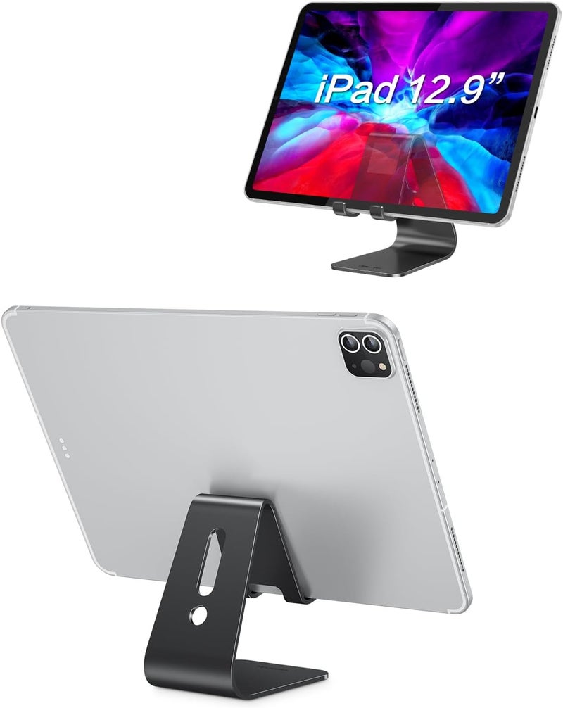 Omoton Upgraded Aluminum Cell Phone Stand, C1 Durable Cellphone Dock with Protective Pads, Smart Stand Designed for iPhone 17 Air, 16/15/14/13 Pro Max XR XS, iPad mini, Android Phones, Black - Image 5