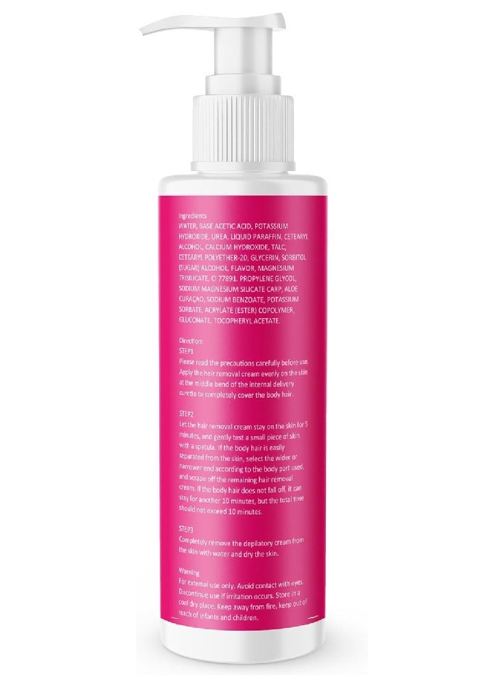 Jadole Naturals Hair Removal Cream for Body & Legs with Pump Bottle, Aloe Vera & Vitamin E - 100ml - Image 3