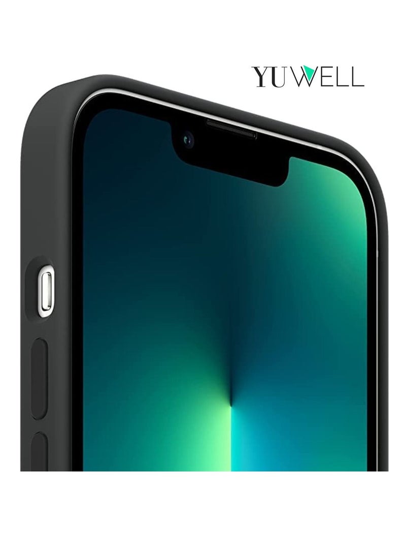 Yuwell - iPhone 14 Case Silicone Shockproof Protective Case Cover 6.1 Inch iPhone 14 Silicone Case Black - Image 1
