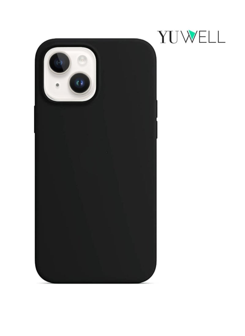 Yuwell - iPhone 14 Case Silicone Shockproof Protective Case Cover 6.1 Inch iPhone 14 Silicone Case Black - Image 1