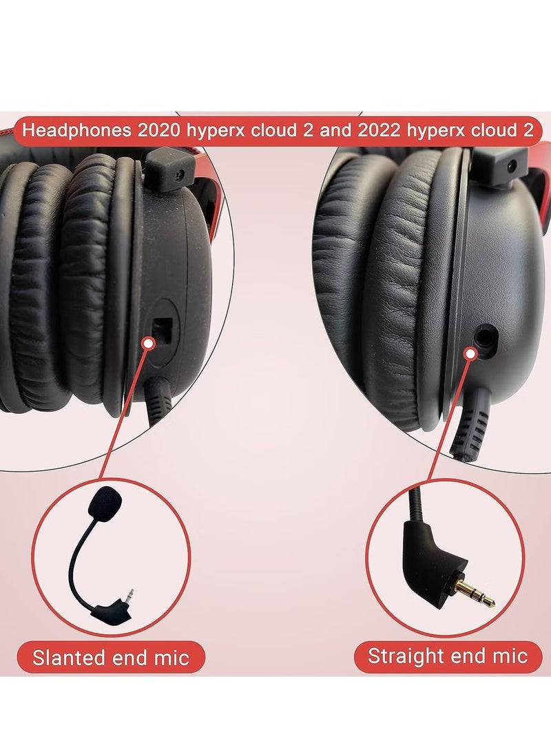 فرحة متطورة ميكروفون بديل لسماعة الألعاب HyperX Cloud 2 مقاس 3.5 ملم مع ذراع ميكروفون (إصدار جديد بعد 2021) - Image 3