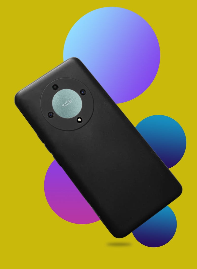 Wtech Liquid Silicone Ultra Thin TPU Phone Case Cover For Honor X9b 5G 2023 Black - Image 2