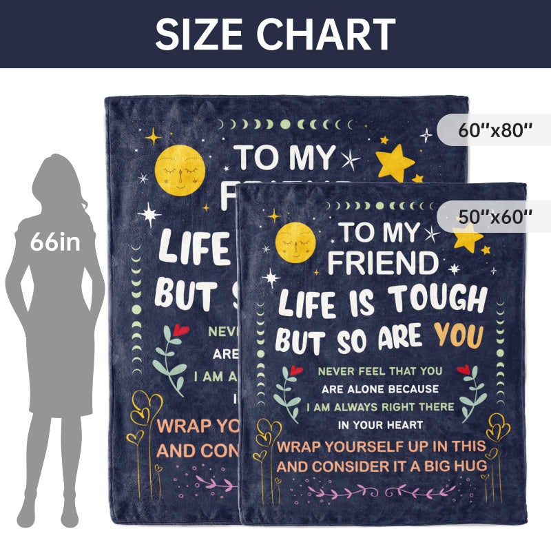 Niyewsor Best Friend Blanket Gifts for Women  Friendship Gifts for Women Bestie BBF  Christmas Friendsgiving Gifts for Friend  Birthday Gifts for Friends Female  to My Friend Blanket  60""x50""