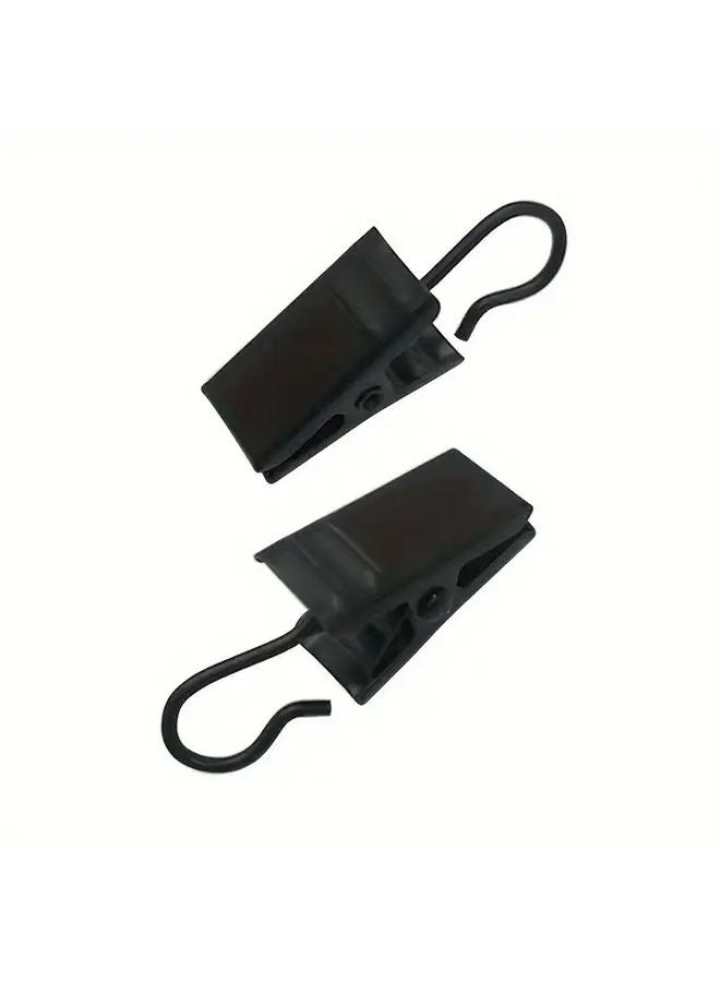 30pcs Silvery Curtain Clips with Hook and Loop Open Crocodile Shower Clips Set - Image 5