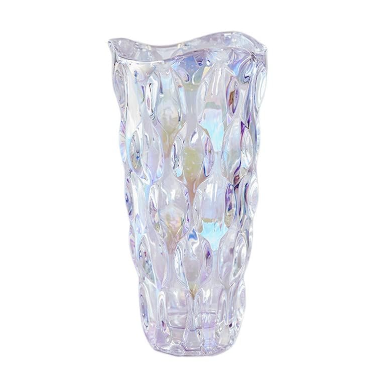 Eastern Rock Heavy Glass Flower Vase Thickened 3.5lb 9.5inch Sparkle vase Bohemian Style, for Centerpieces,Wedding,Perfect Home Decor (Sparkle) - Image 2