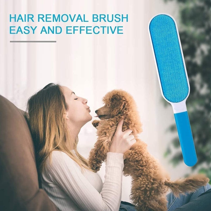 AJIGNA MART Pet Hair Remover Brush Sided Lint Brush with Self Cleaning Base Lint Brush Fur Lint Removal for Clothes Furniture Car Seat Couch Remover Magic Clean ClothingFurniture - Image 3