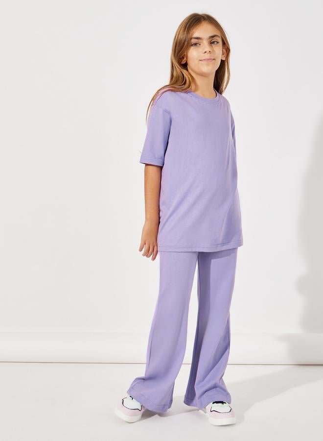 Styli Over size tee and Boot cut joggers co-ord set - Image 1