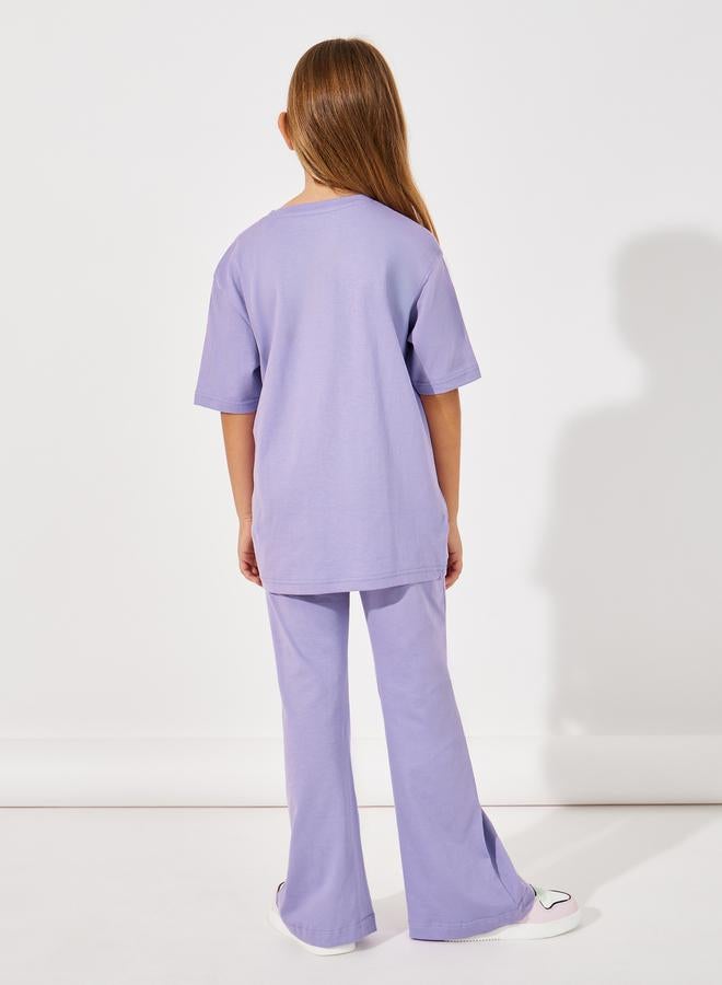 Styli Over size tee and Boot cut joggers co-ord set - Image 5