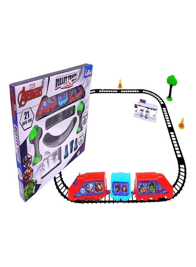 Kriiddaank Marvel Avengers Big (21pcs) Train Set - Infinity War, Design Durable Superhero's, Best Gift for Kids | Educational Train Set | Easy-to-Assemble Tracks & Sound Effects - Image 4