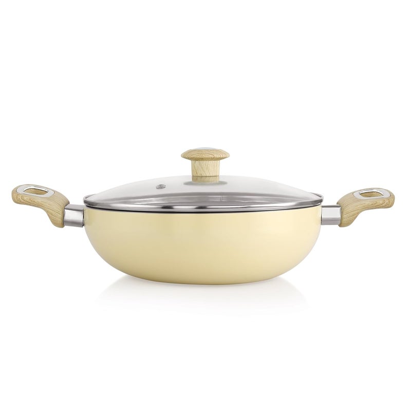 COOKWELL Non Stick Kadai 25L StirFry Pan German Microcrystal Technology Granite - Image 1