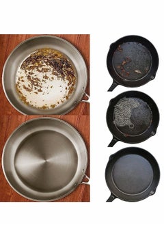 Y&D Stainless Steel Pot Wash Net 8"x 6" Can Clean Scrubber Pan Scraper Cookware Accessories Dutch Ovens Plastic Skillet Grill Brush Seasoning's Cleaning Tool  - Image 2