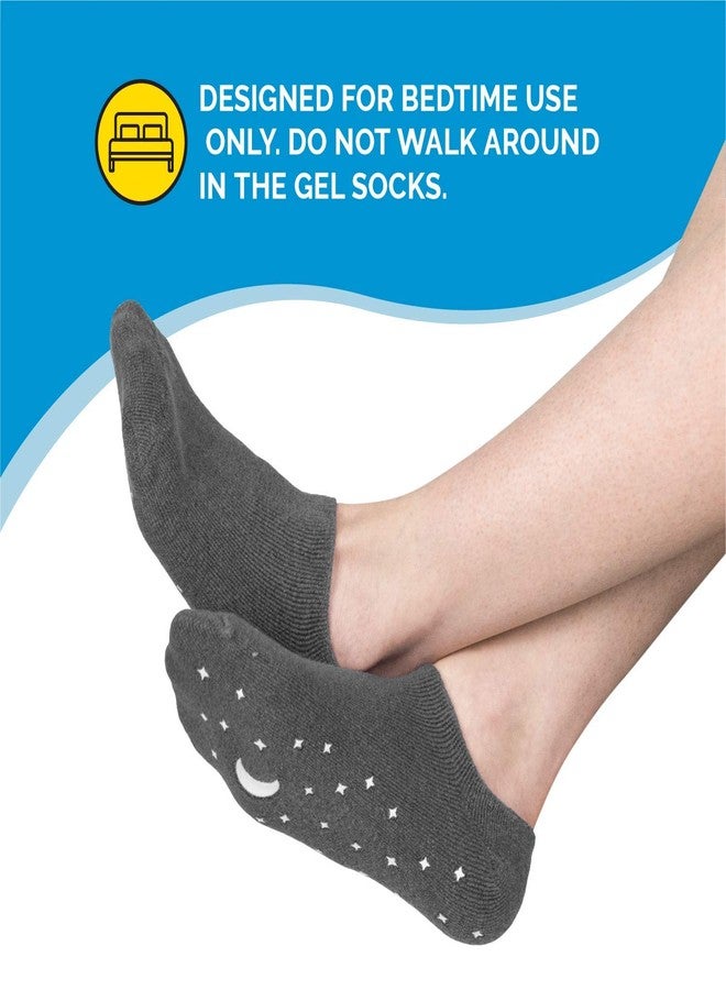 Lindo Gel Socks - Moisturizing Care, Infused with jojoba Oil, Lavender Essential Oil, and Vitamin E (Gray) - Image 5