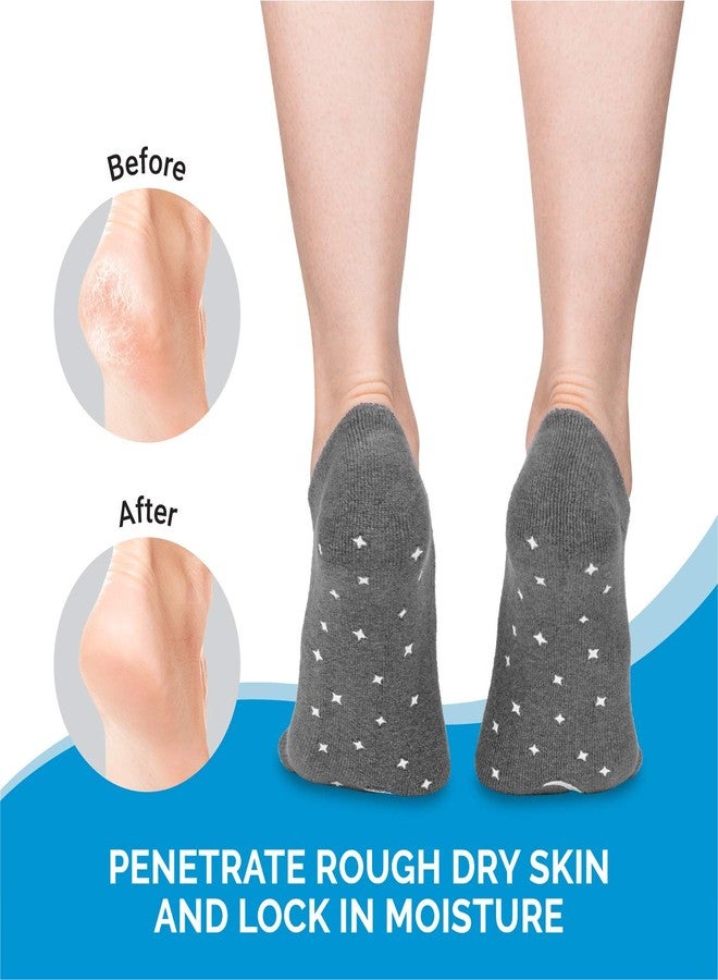 Lindo Gel Socks - Moisturizing Care, Infused with jojoba Oil, Lavender Essential Oil, and Vitamin E (Gray) - Image 2