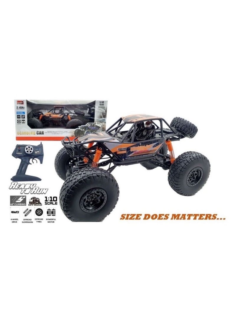 Large High Speed Four-wheel Climbing Vehicle Model Bigfoot Monster Off-road Remote Control Racing Toy Durable orange - Image 3