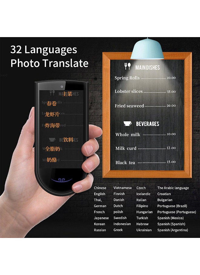 DOSMONO - Portable Language Translator Device 72 Languages Real-time 2-WAY Voice Translator 32 Accents Multilingual Text & Photo Translating Chinese/English/Japanese/Korean Support Map Global Position System - Image 1