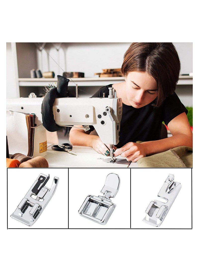 NIBEMINENT 11 Pcs Presser Feet Sewing Machine Walking Kit Compatible for Brother Babylock Janome Elna Toyota New Home and Low Shank Machines - Image 5