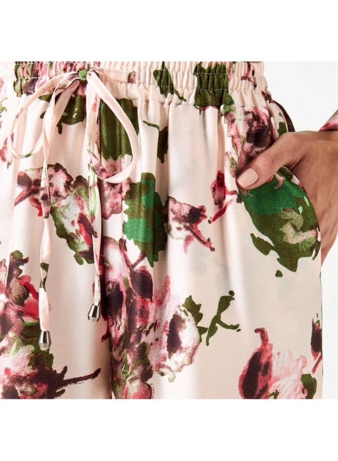 تواكستريمز بنطلون واسع الساقين بطبعات ورباط إغلاق وجيوب من تو إكستريمز - Image 4