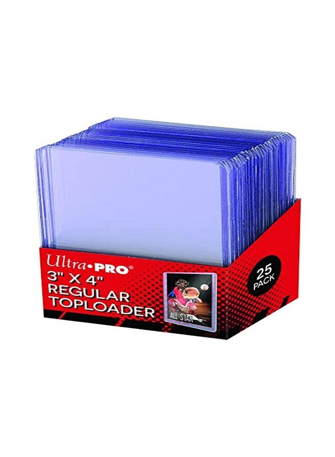 Ultra Pro 3" X 4" Clear Regular Toploader 25Ct Top Loaders For Cards Baseball Card Protectors Hard Plastic Sleeves - Image 2