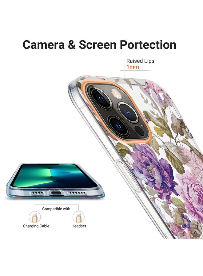 اس-توب جراب لهاتف iPhone 12 Pro Max Ring IMD Flowers TPU جراب هاتف - Image 4