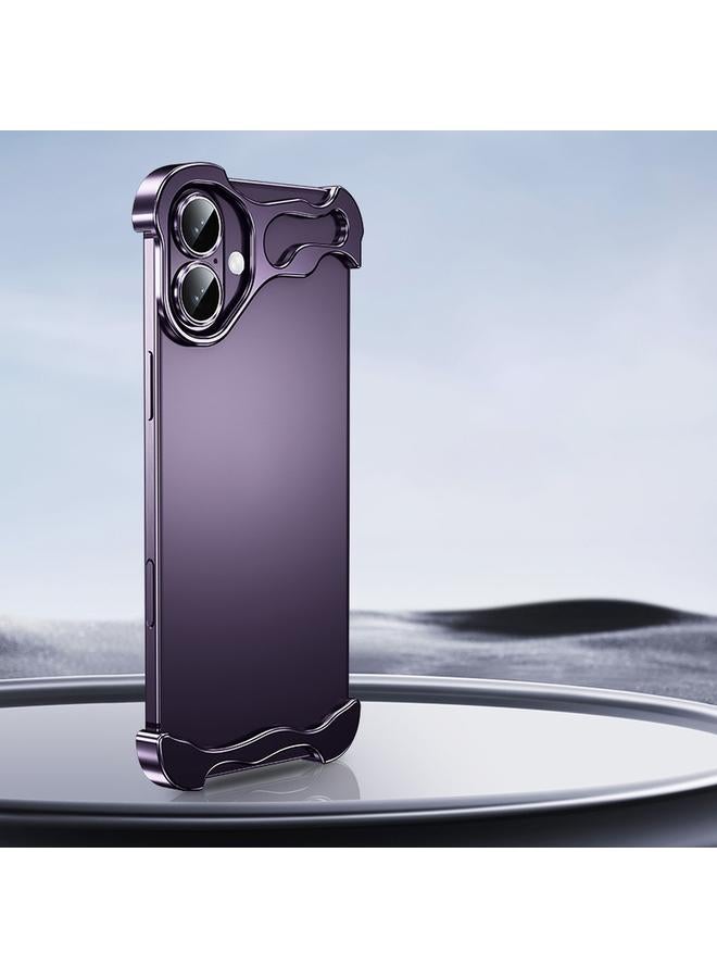 S-TOP Case For iPhone 16 Frameless Metal Corner Pad Phone Case with Lens Film - Image 1