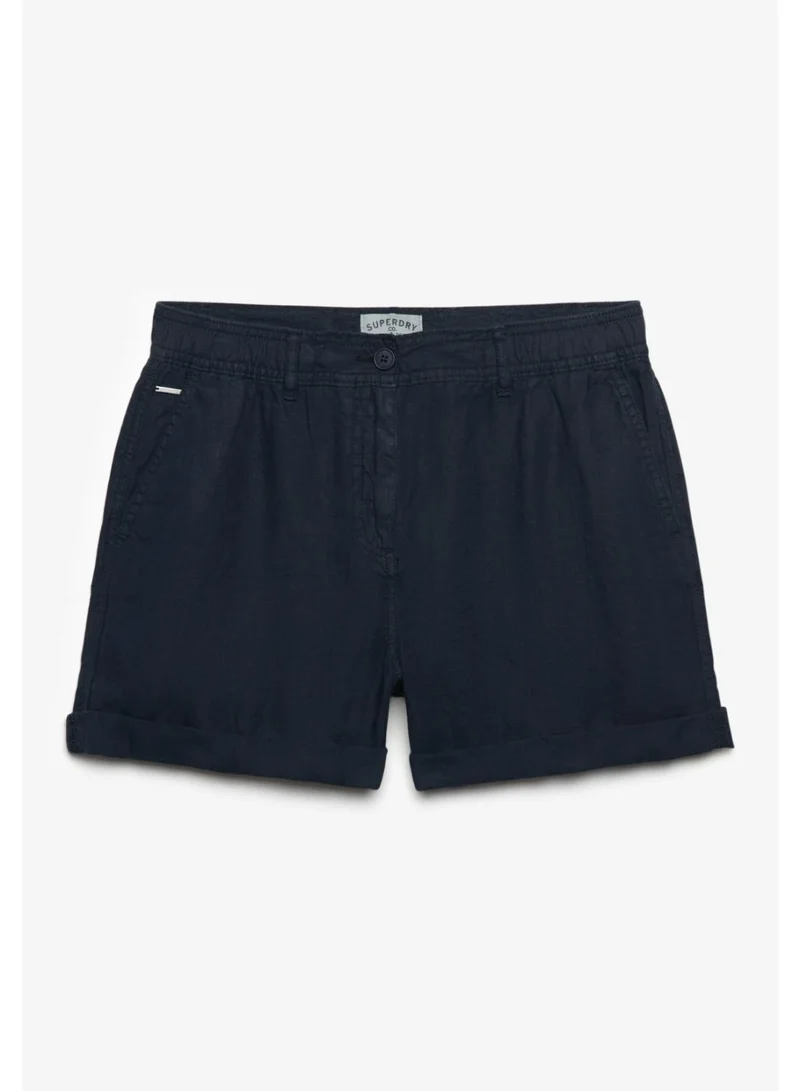 سوبر دراي Mid Rise Linen Shorts